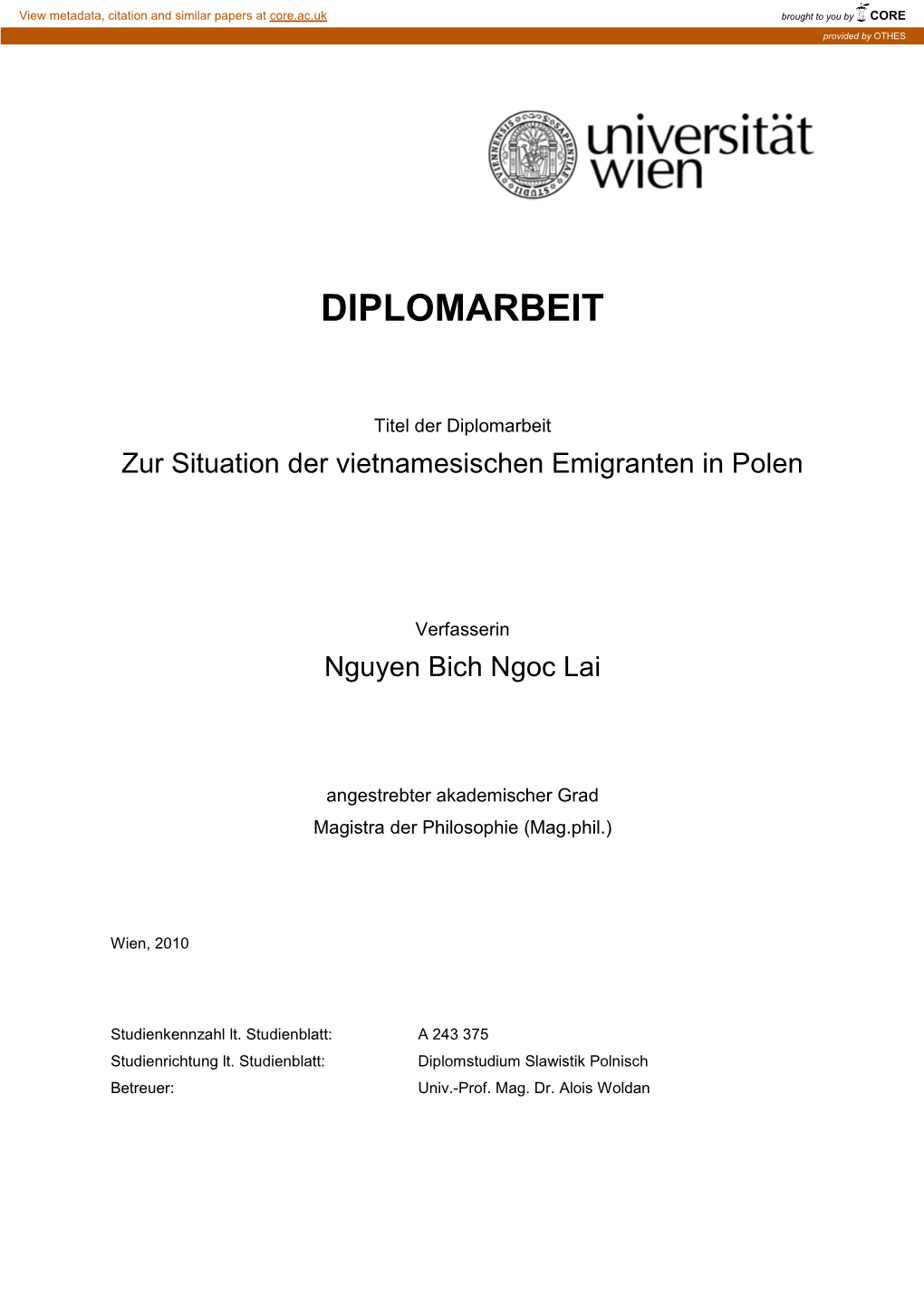 Diplomarbeit