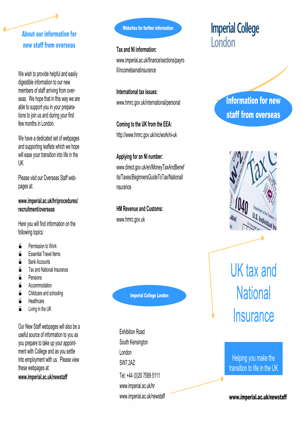UK Tax and National Insurance