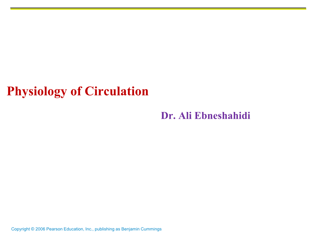 Physiology of Circulation