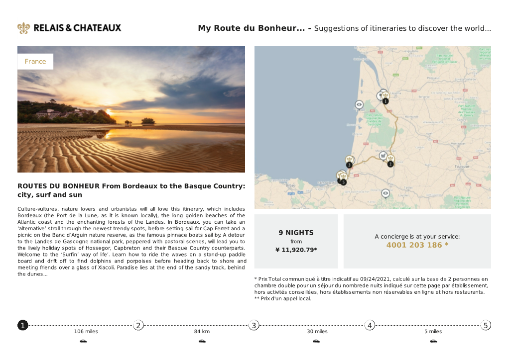 ROUTES DU BONHEUR from Bordeaux to the Basque Country: City, Surf and Sun