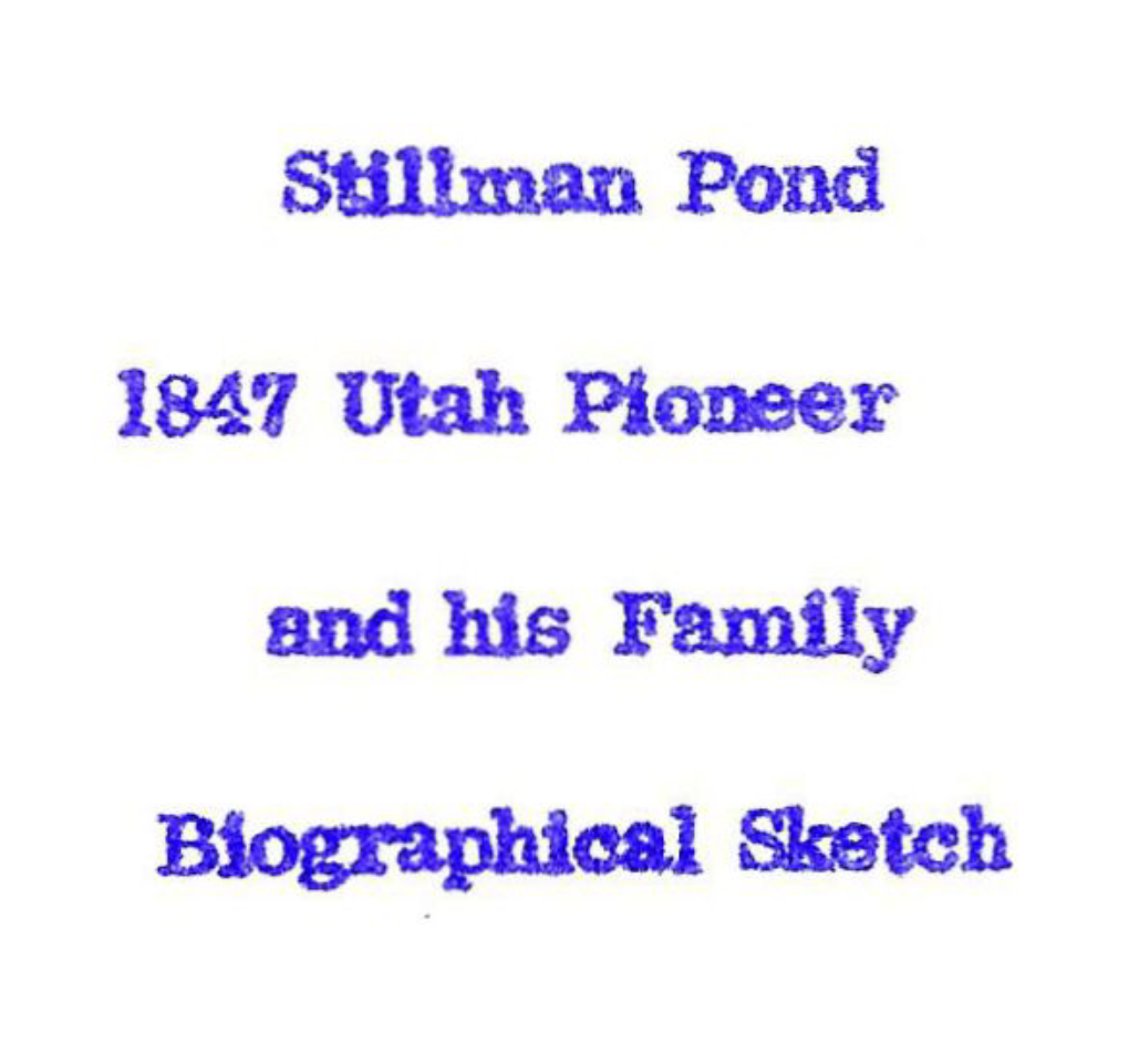 Stillman Pond Biography