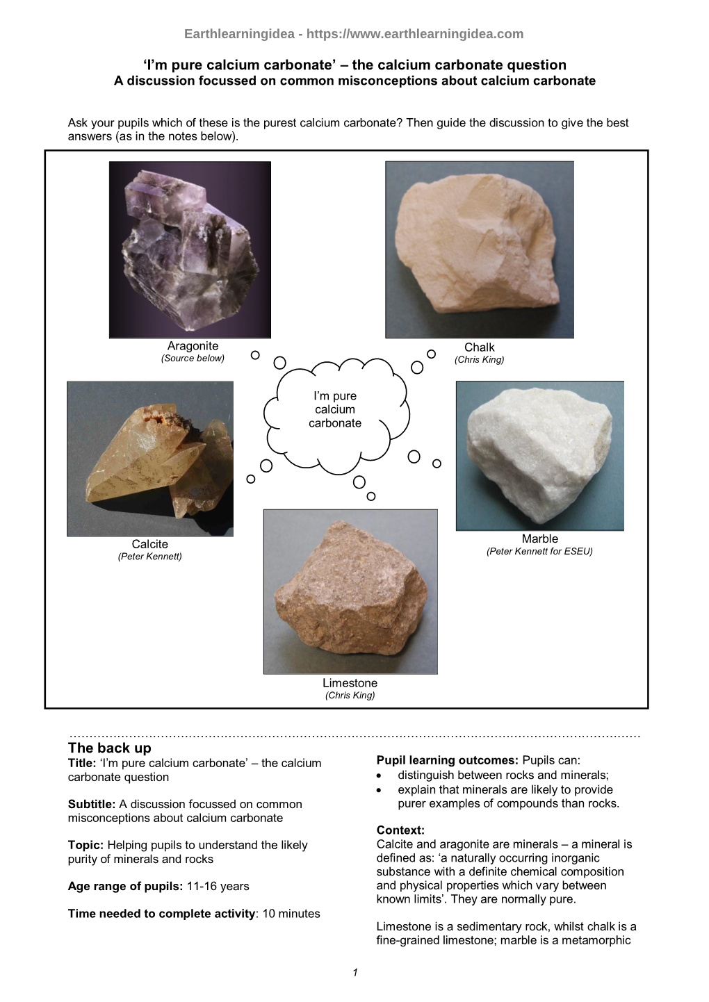 Calcium Carbonate Misconceptions