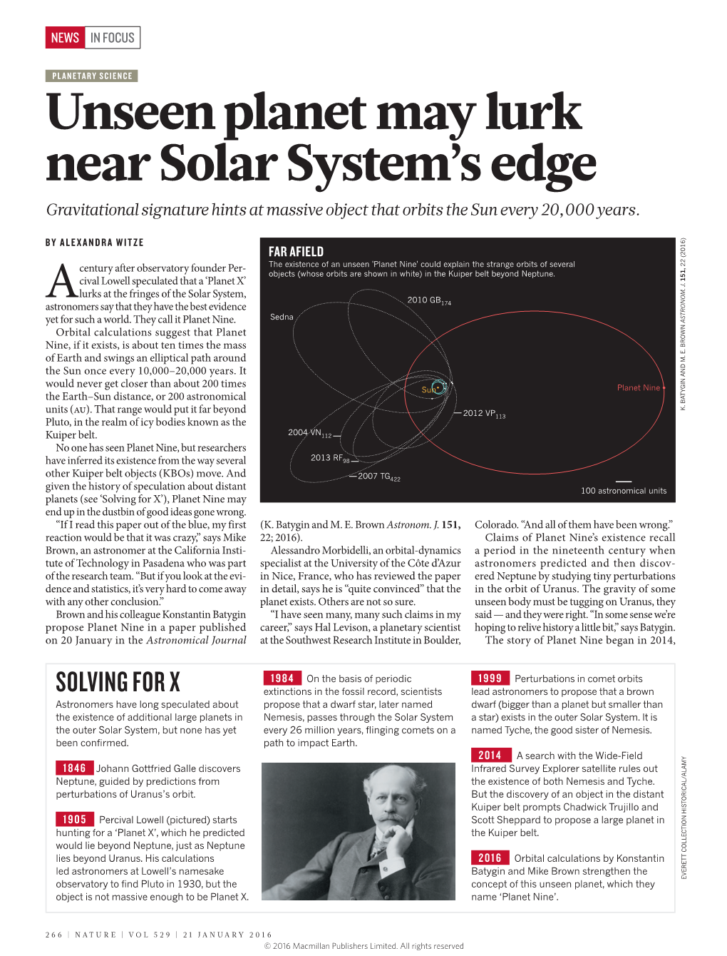 Unseen Planet May Lurk Near Solar System's Edge