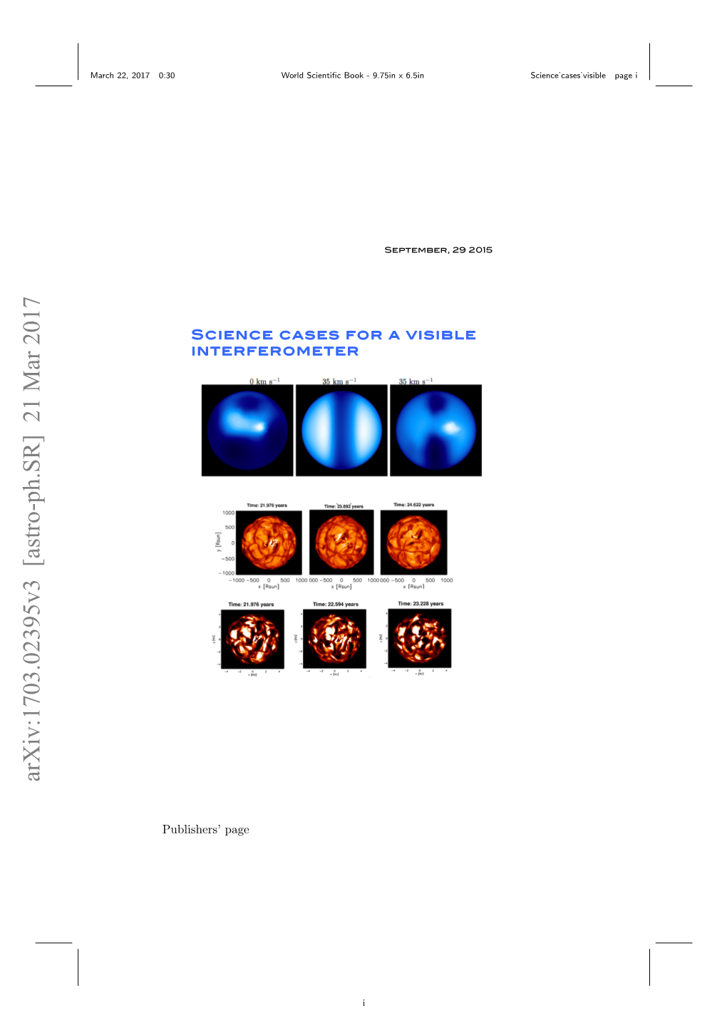 Science Cases for a Visible Interferometer