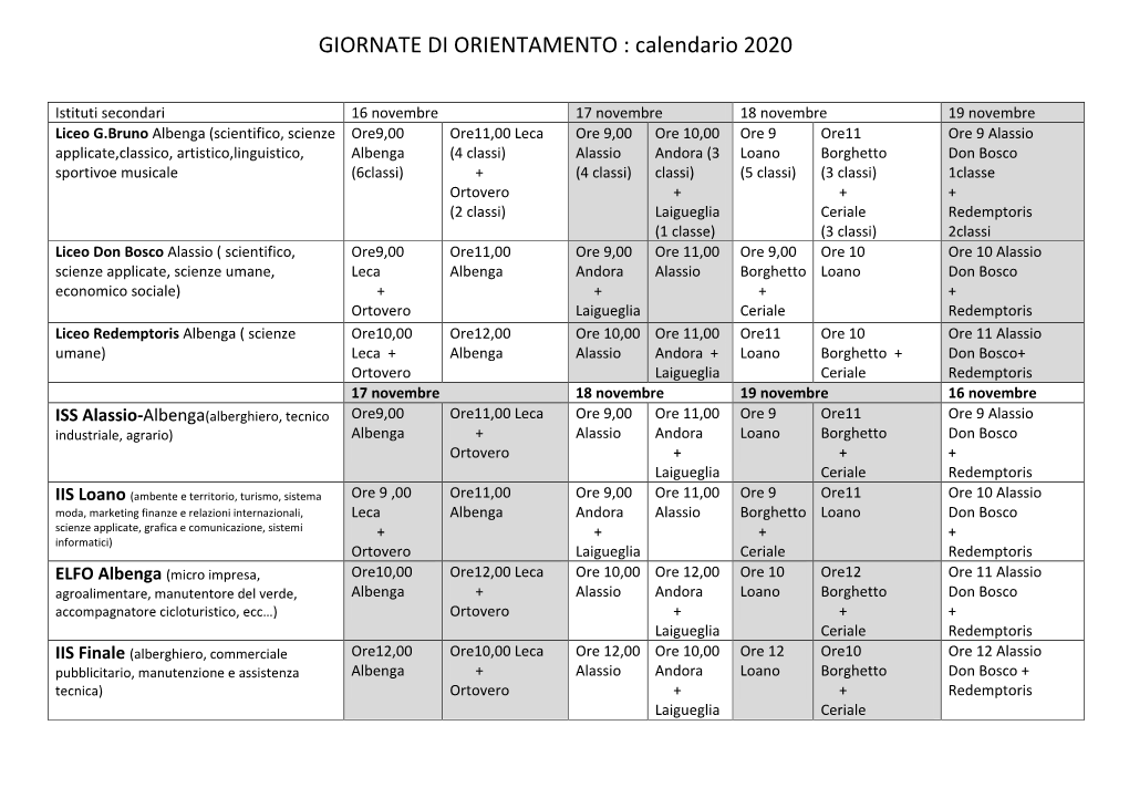 Calendario-Orientamento