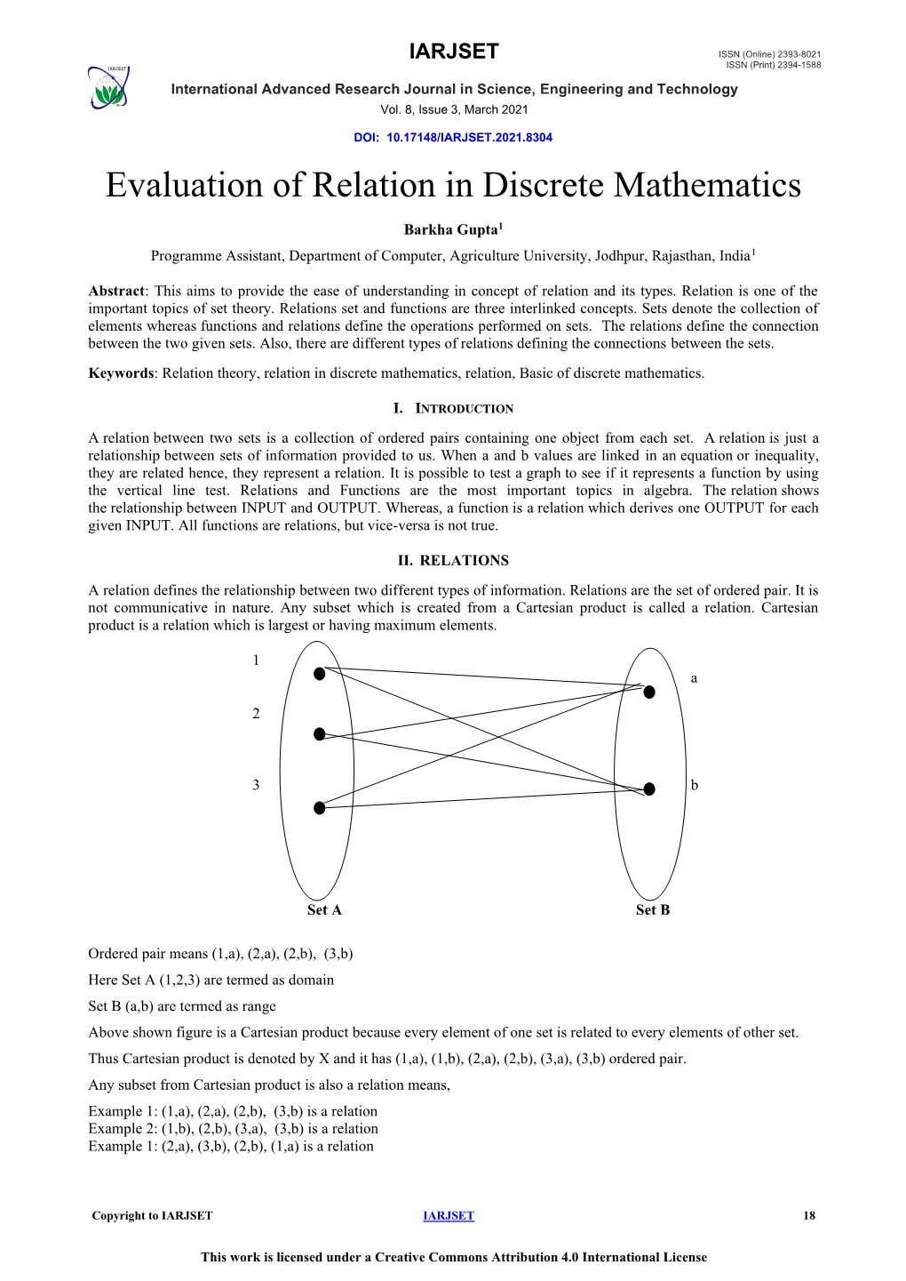 Evaluation of Relation in Discrete Mathematics