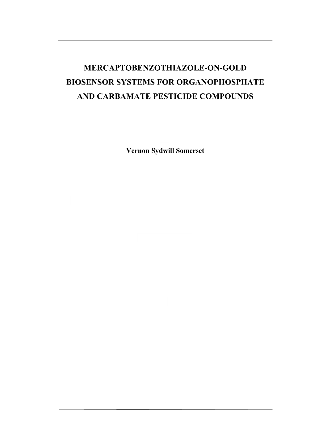 Vsomerset-Phd Thesis-Biosensors for Organophosphorous And