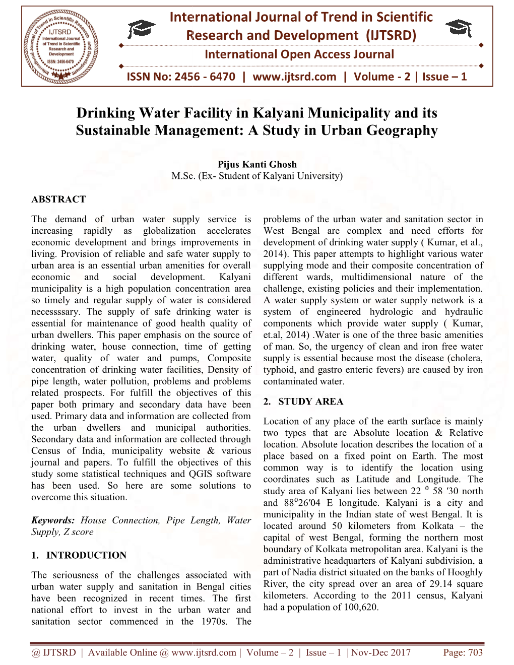 International Research Drinking Water Facility in Ka Sustainable Management