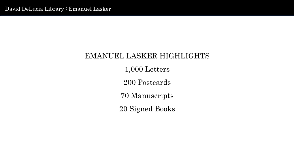 Emanuel Lasker