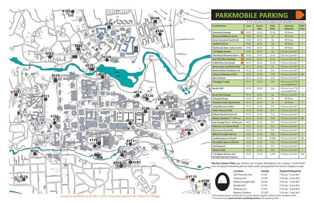 PARKMOBILE PARKING F H Golf and Research Center Cart a Storage Grounds a $.35 Convenience Fee Added to All Parkmobile Transactions