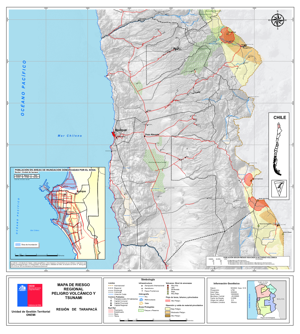 Región De Tarapacá, Mapa De Riesgo, Variable De Riesgo Tsunami