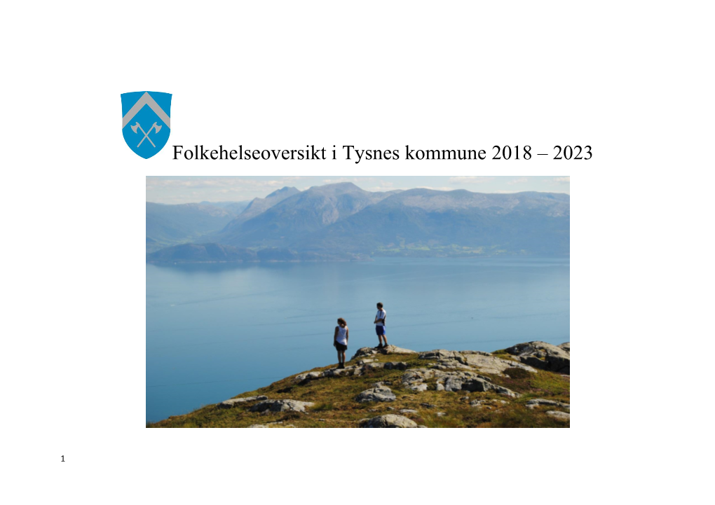 Folkehelseoversikt I Tysnes Kommune 2018 – 2023