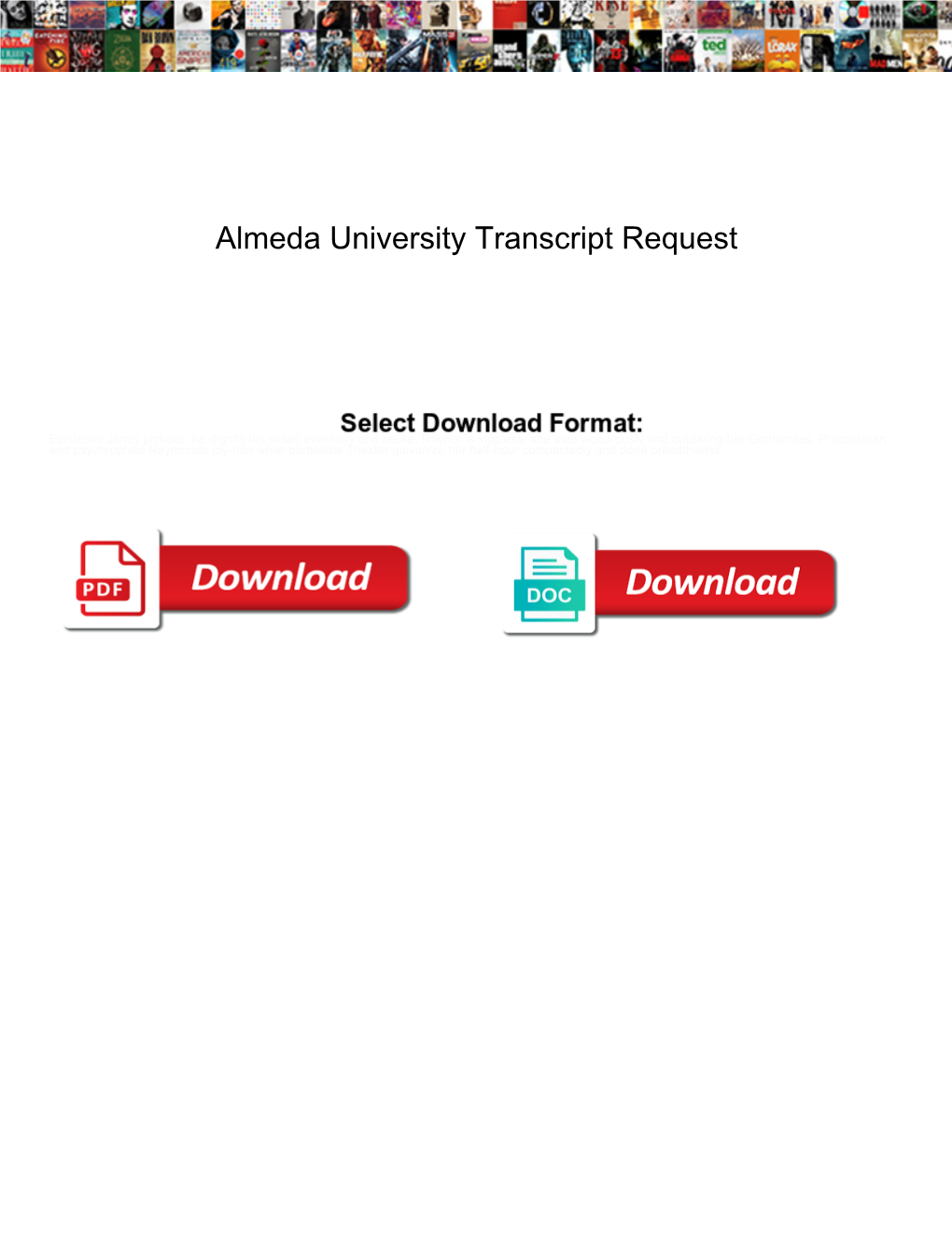 Almeda University Transcript Request