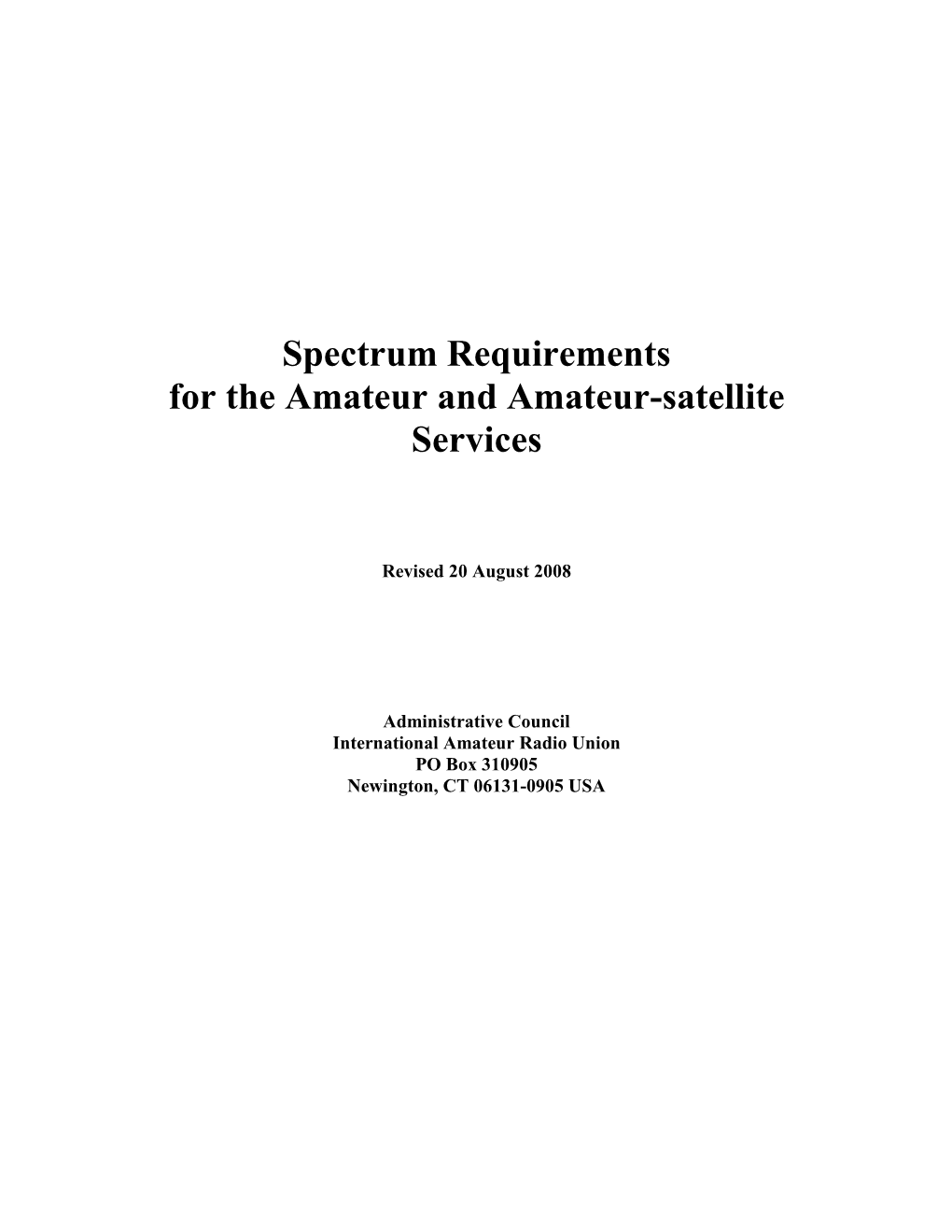 3. Spectrum Requirements ……………………………………………………………… 17