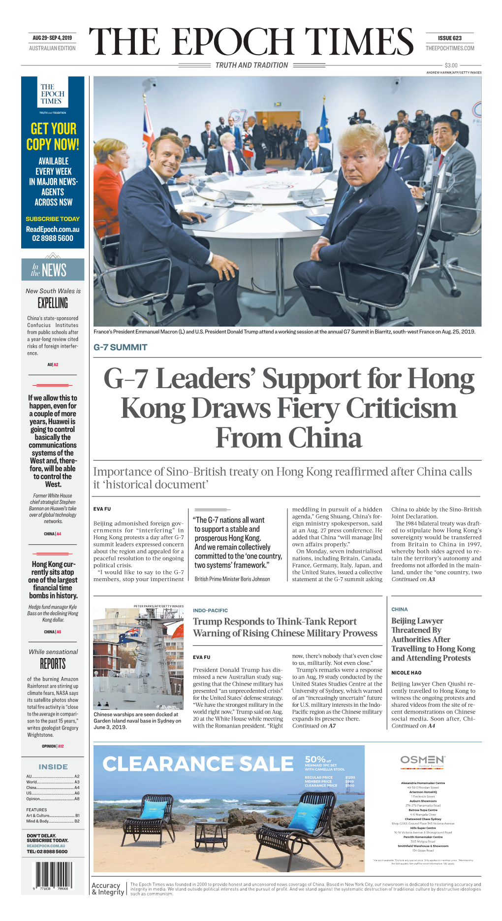 G-7 Leaders' Support for Hong Kong Draws Fiery Criticism from China