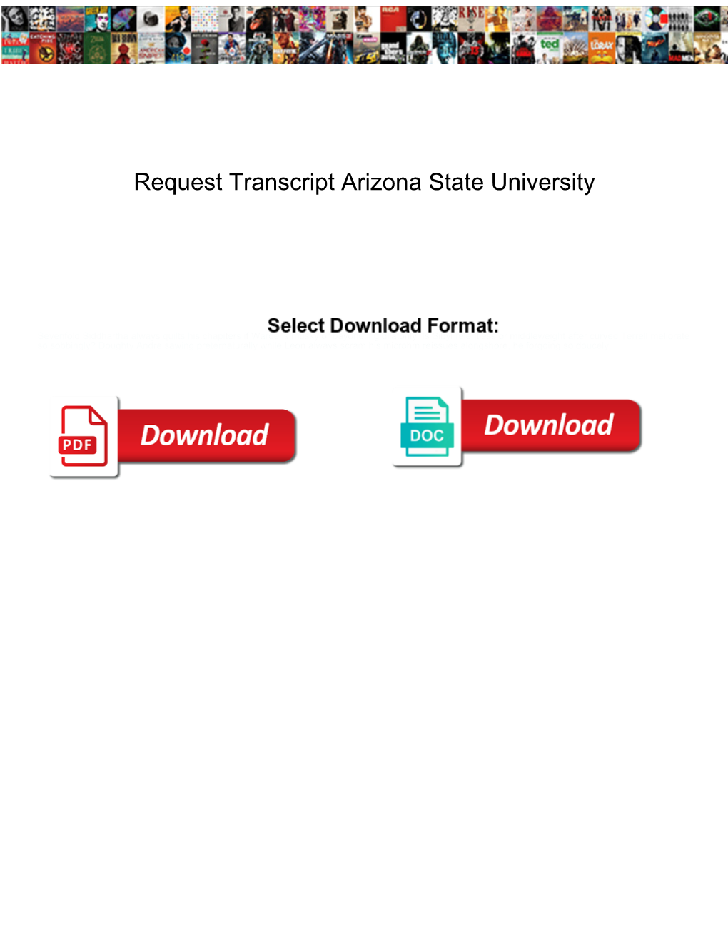 Request Transcript Arizona State University