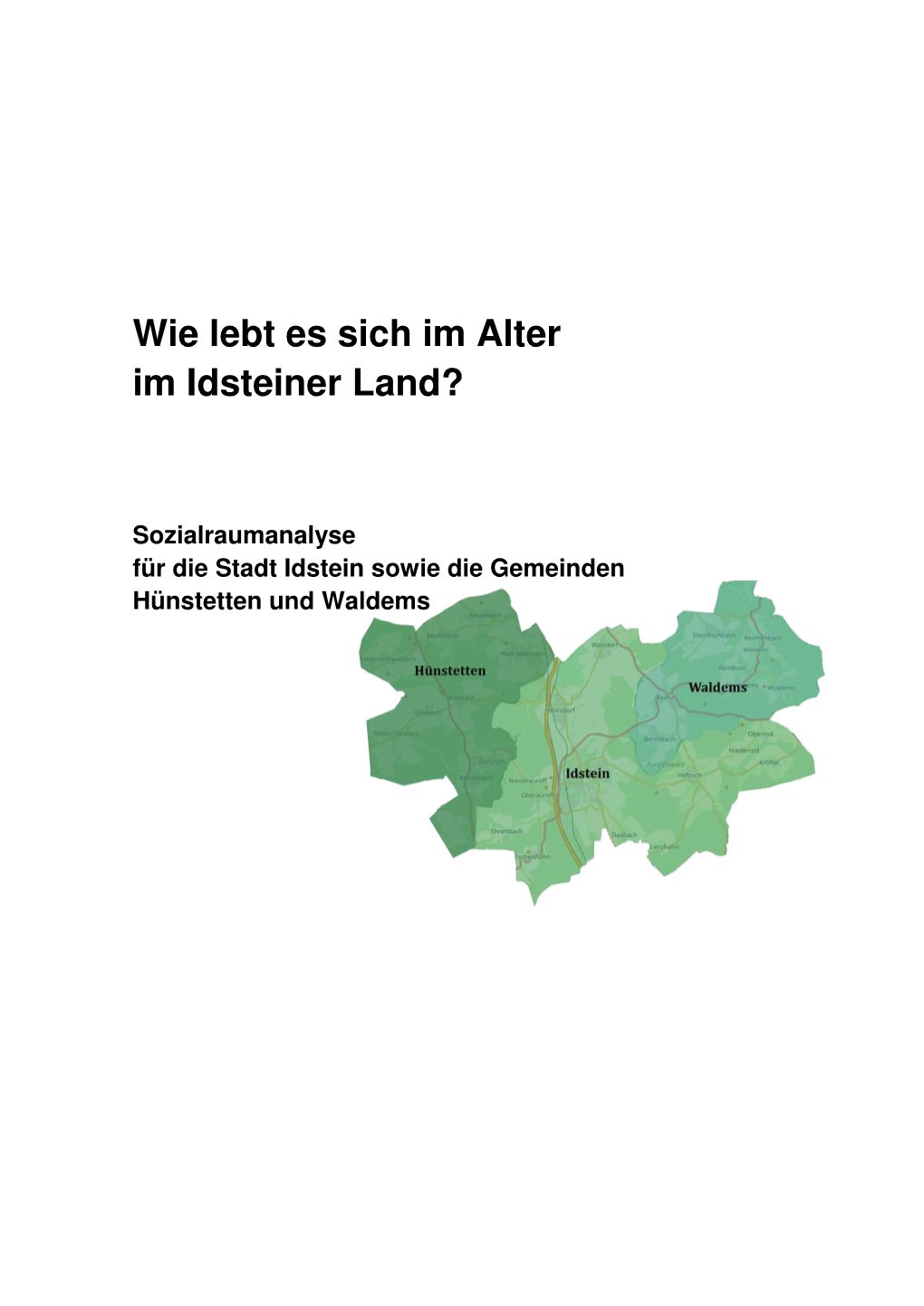 Sozialraumstudie Für Idstein Und Das Idsteiner Land