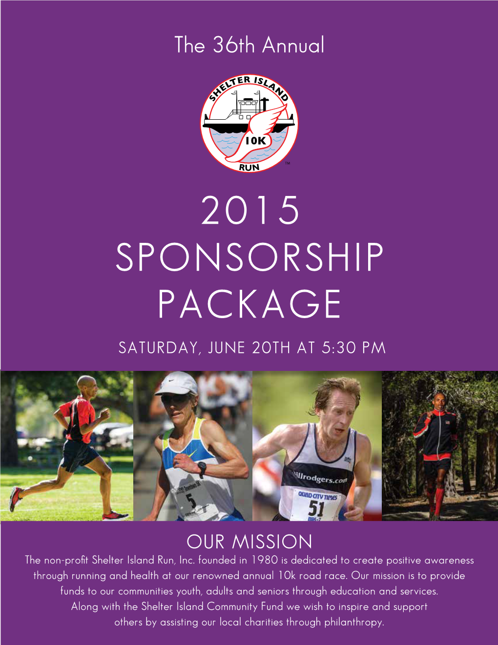 2015 SPONSORSHIP PACKAGE Saturday, June 20Th at 5:30 PM