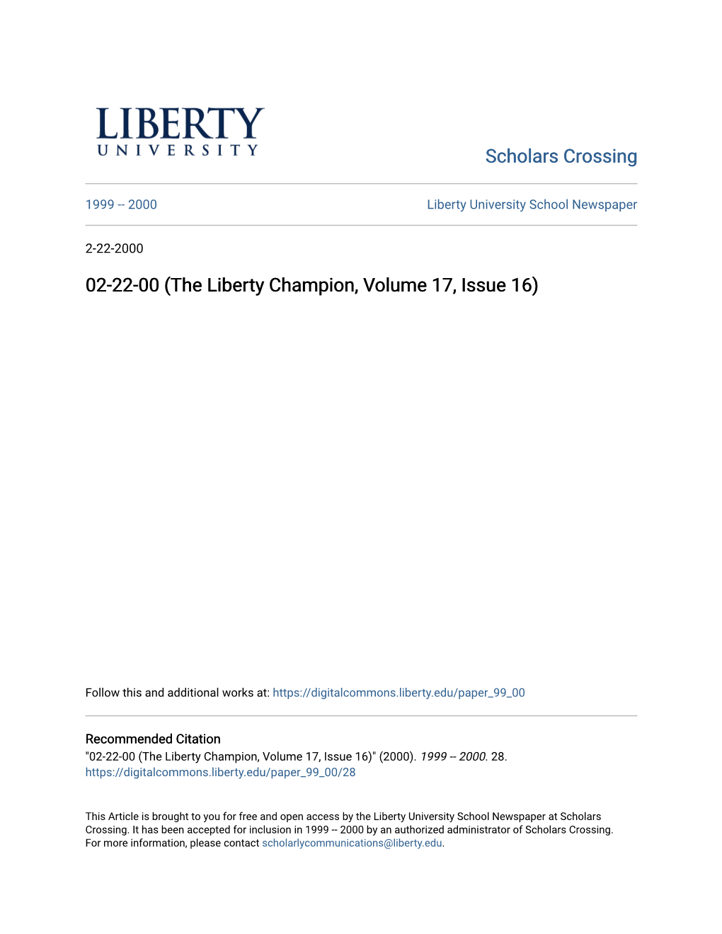 The Liberty Champion, Volume 17, Issue 16)