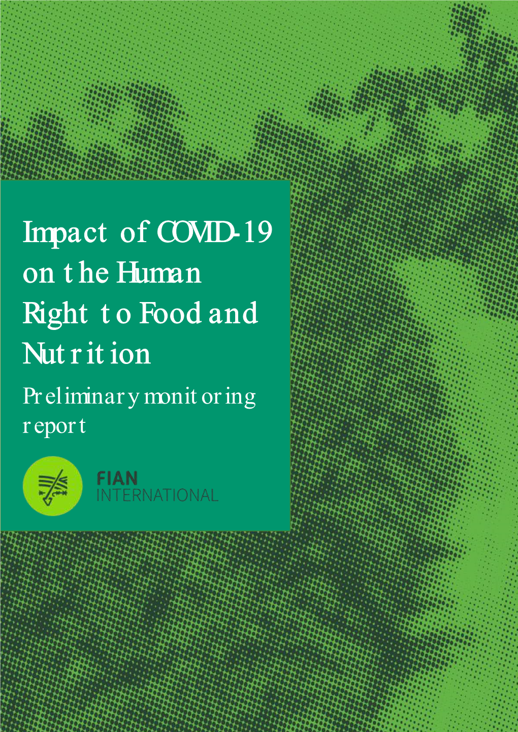 Impact of COVID-19 on the Human Right to Food and Nutrition Preliminary Monitoring Report