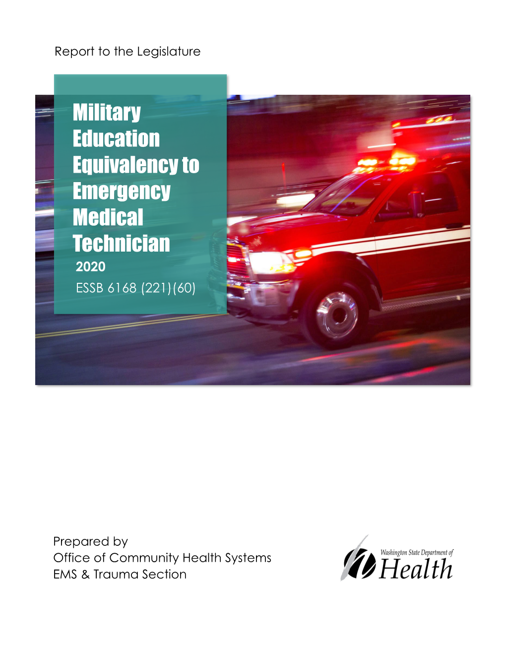 Military Education Equivalency to Emergency Medical Technicians