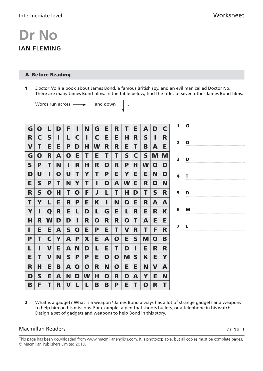 DR No Worksheet