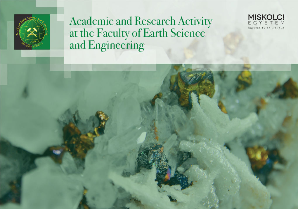 Academic and Research Activity at the Faculty of Earth Science and Engineering