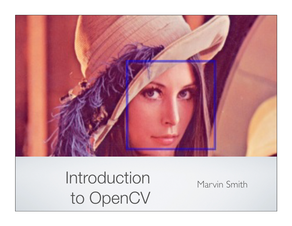 Introduction to Opencv