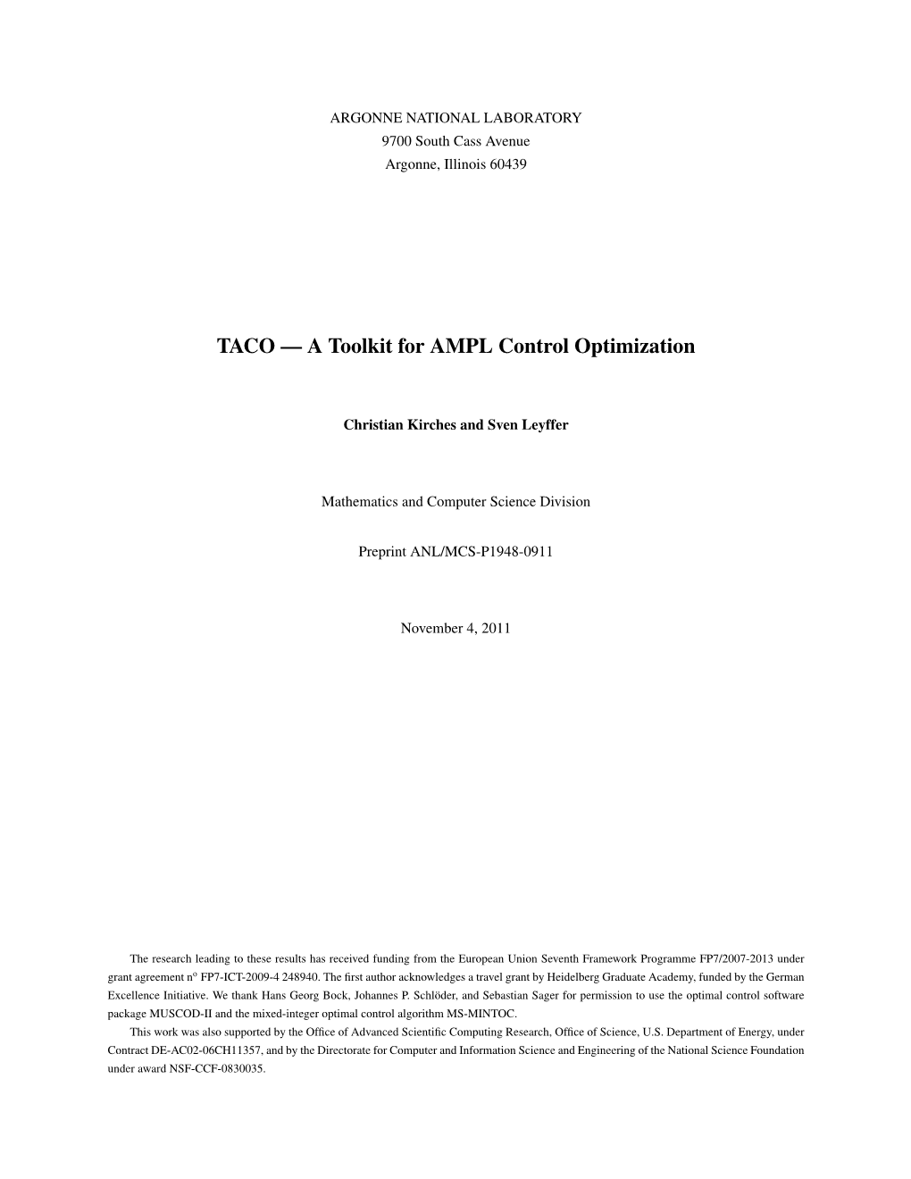 A Toolkit for AMPL Control Optimization