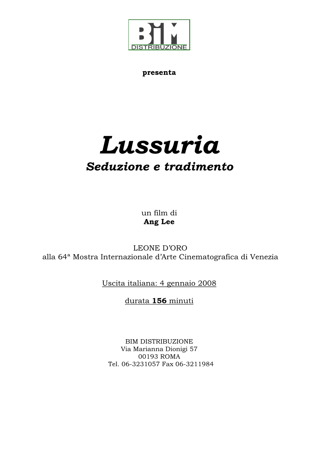 Lussuria Seduzione E Tradimento