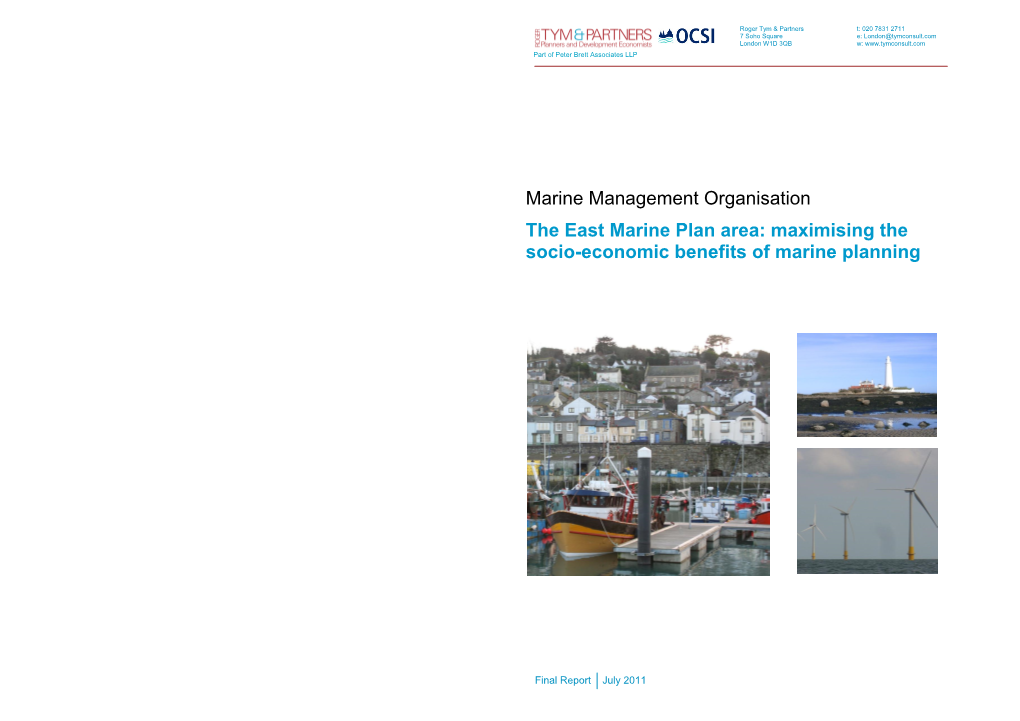 Maximising the Socio-Economic Benefits of Marine Planning