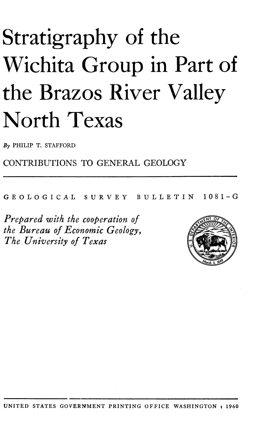 Stratigraphy of the Wichita Group in Part of the Brazos River Valley North Texas