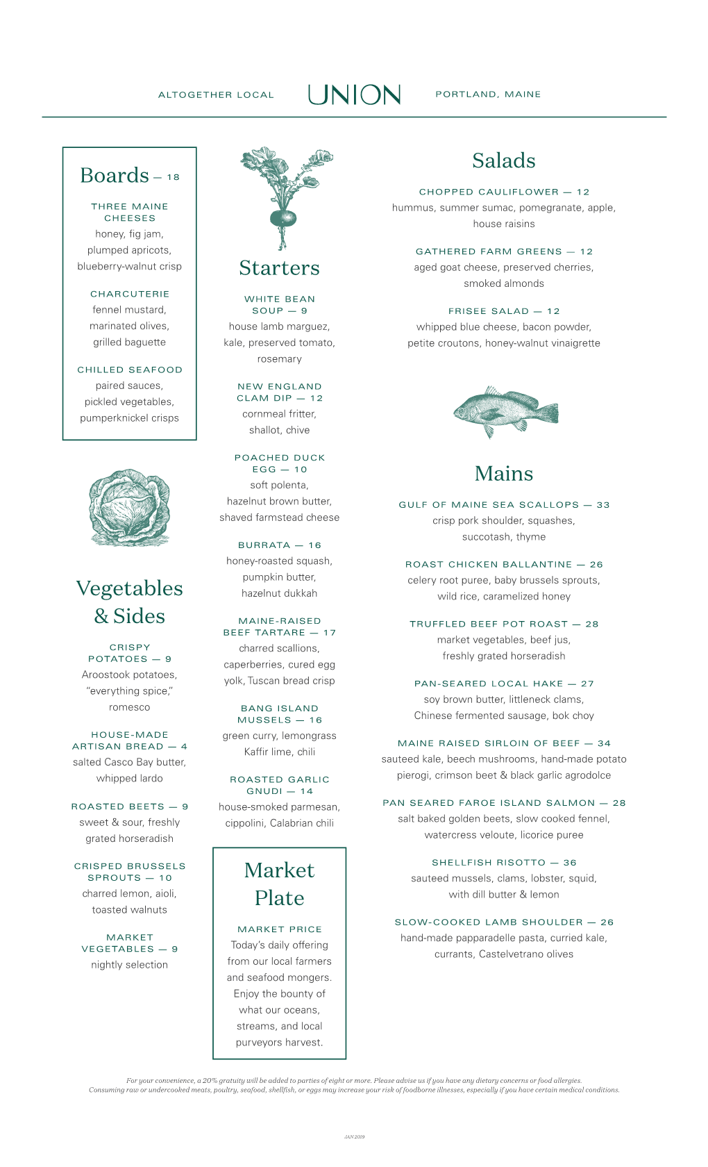18 Starters Salads Market Plate Vegetables & Sides