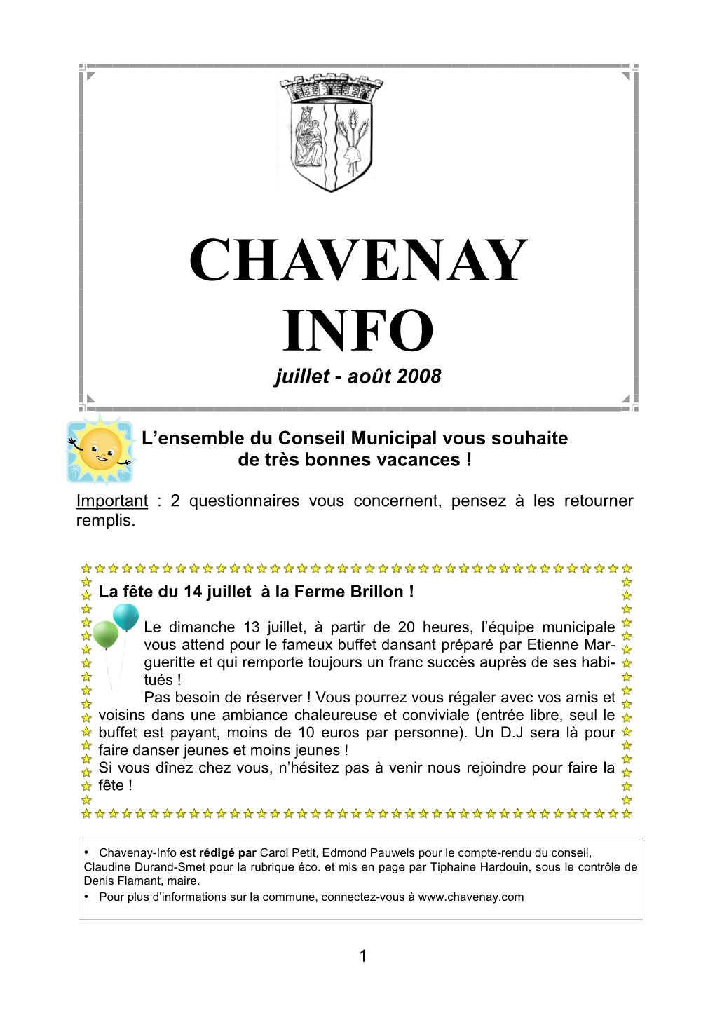 Chavenay Info Juin08 Livret