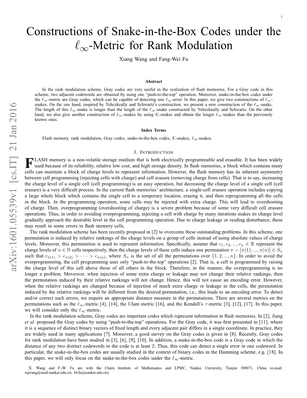 Constructions of Snake-In-The-Box Codes Under the L∞-Metric for Rank