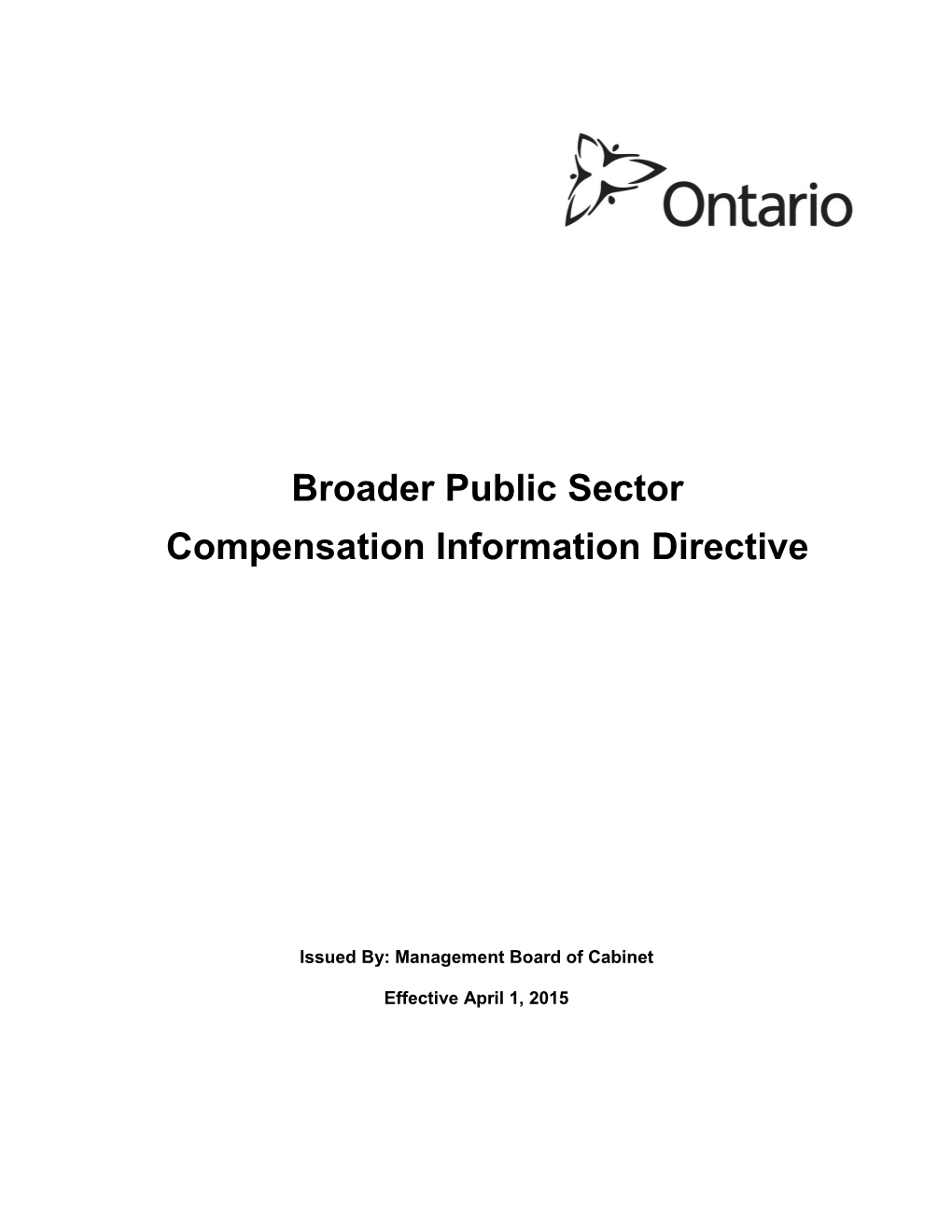 Broader Public Sector Compensation Information Directive