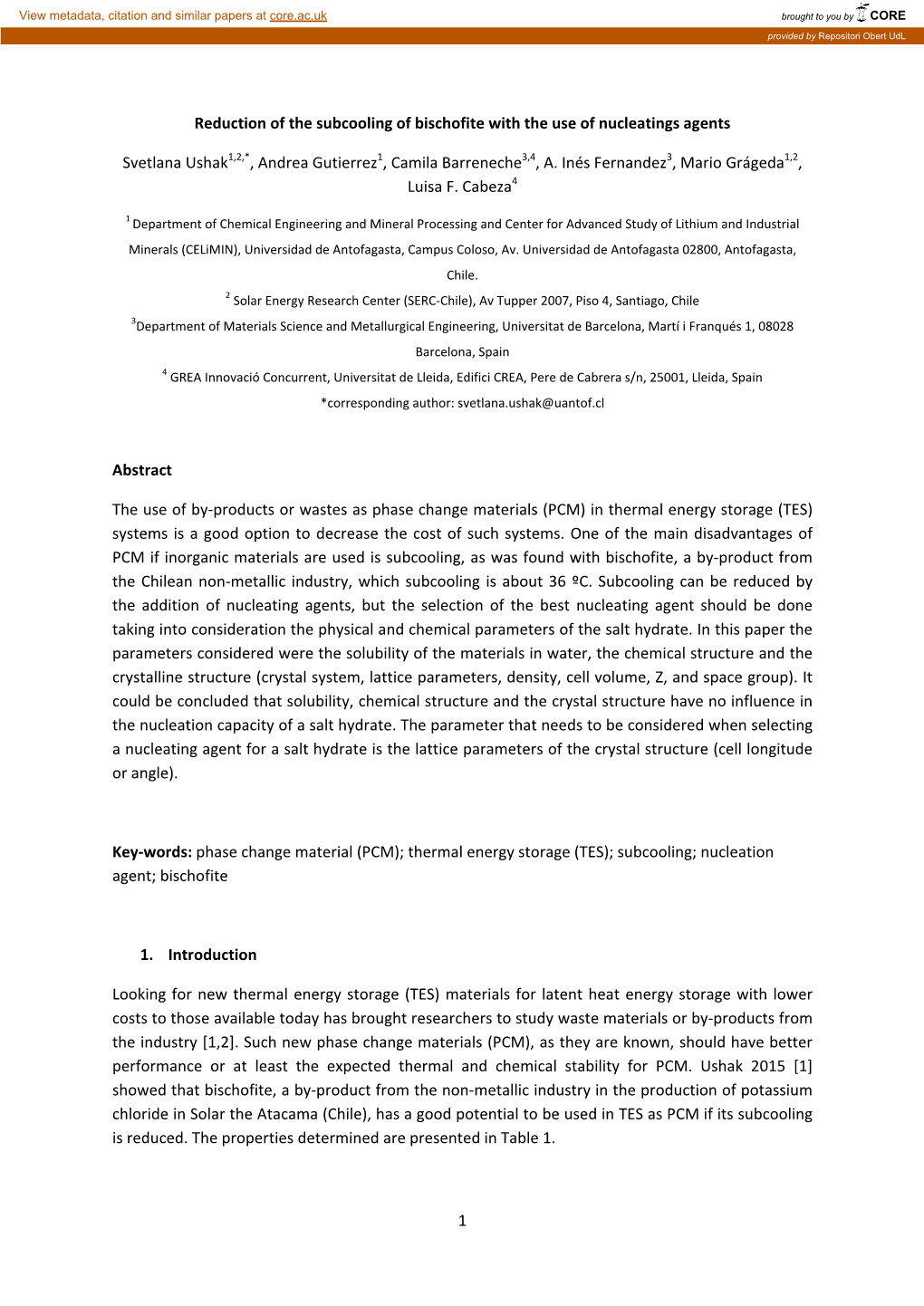 1 Reduction of the Subcooling of Bischofite with the Use Of