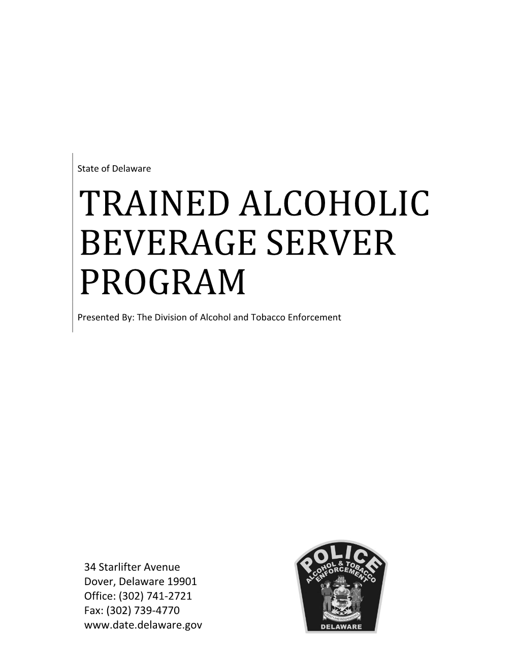 Trained Alcoholic Beverage Server Program