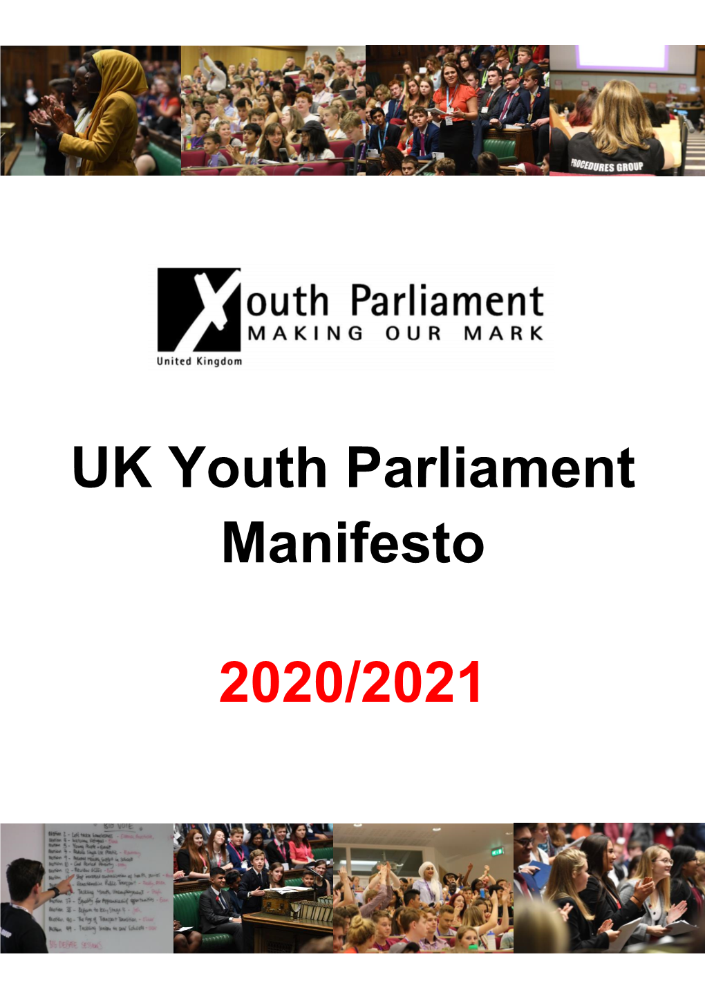 UK Youth Parliament Manifesto 2020/2021