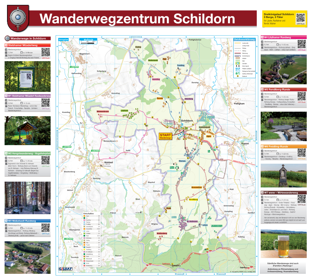 Wanderwege in Schildorn Maßsmaßstabtab 1 : 16 000 C