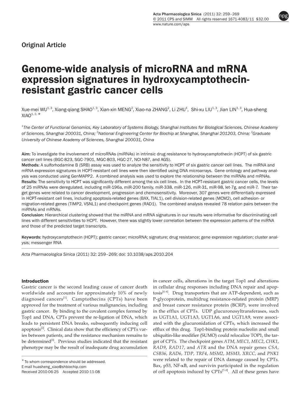 Resistant Gastric Cancer Cells