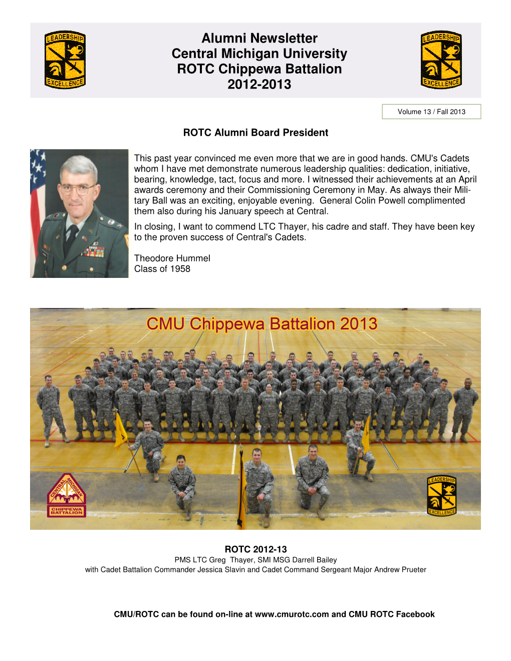 Fall 2013 ROTC Alumni Newsletter