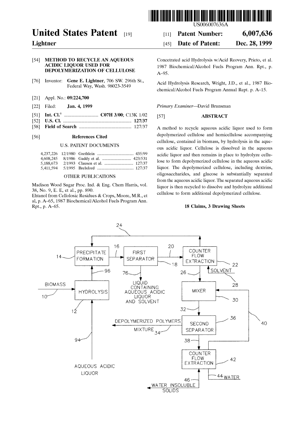 United States Patent (19) 11 Patent Number: 6,007,636 Lightner (45) Date of Patent: Dec