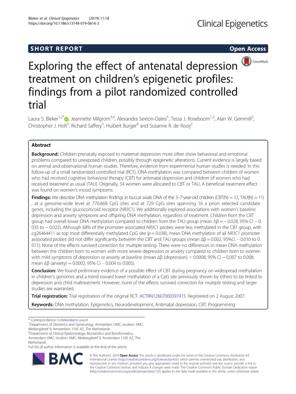 Exploring the Effect of Antenatal Depression Treatment on Children's