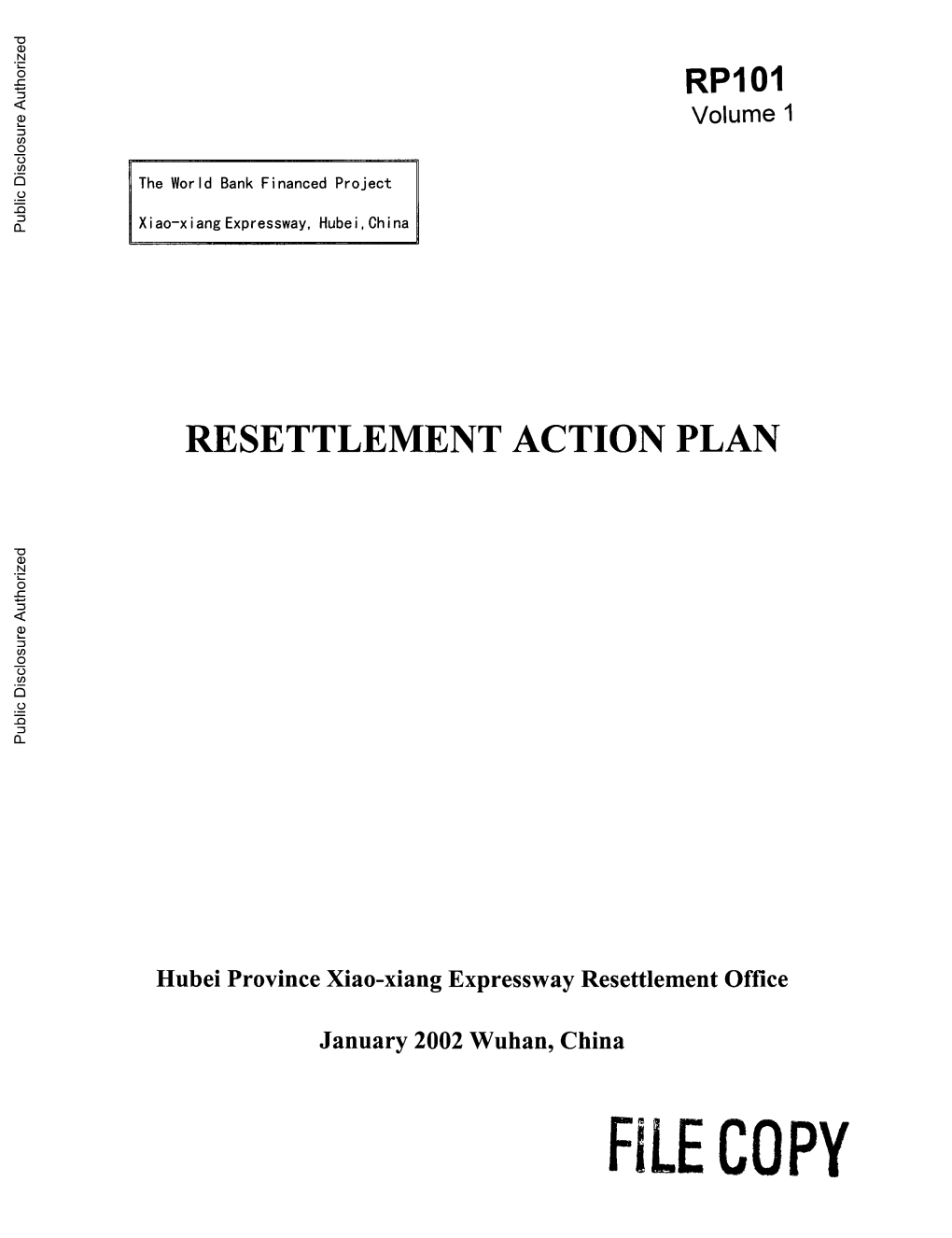 Explanations on Revision on Resettlement Action Plan