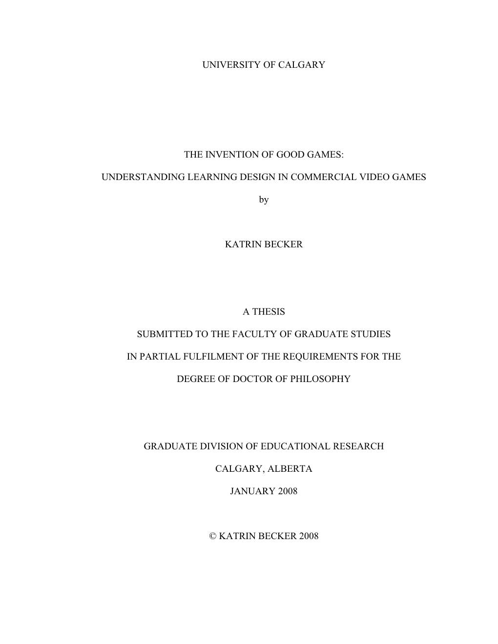 Thesis Front Matter