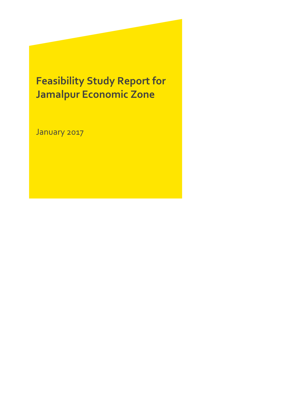 Feasibility Study Report for Jamalpur Economic Zone