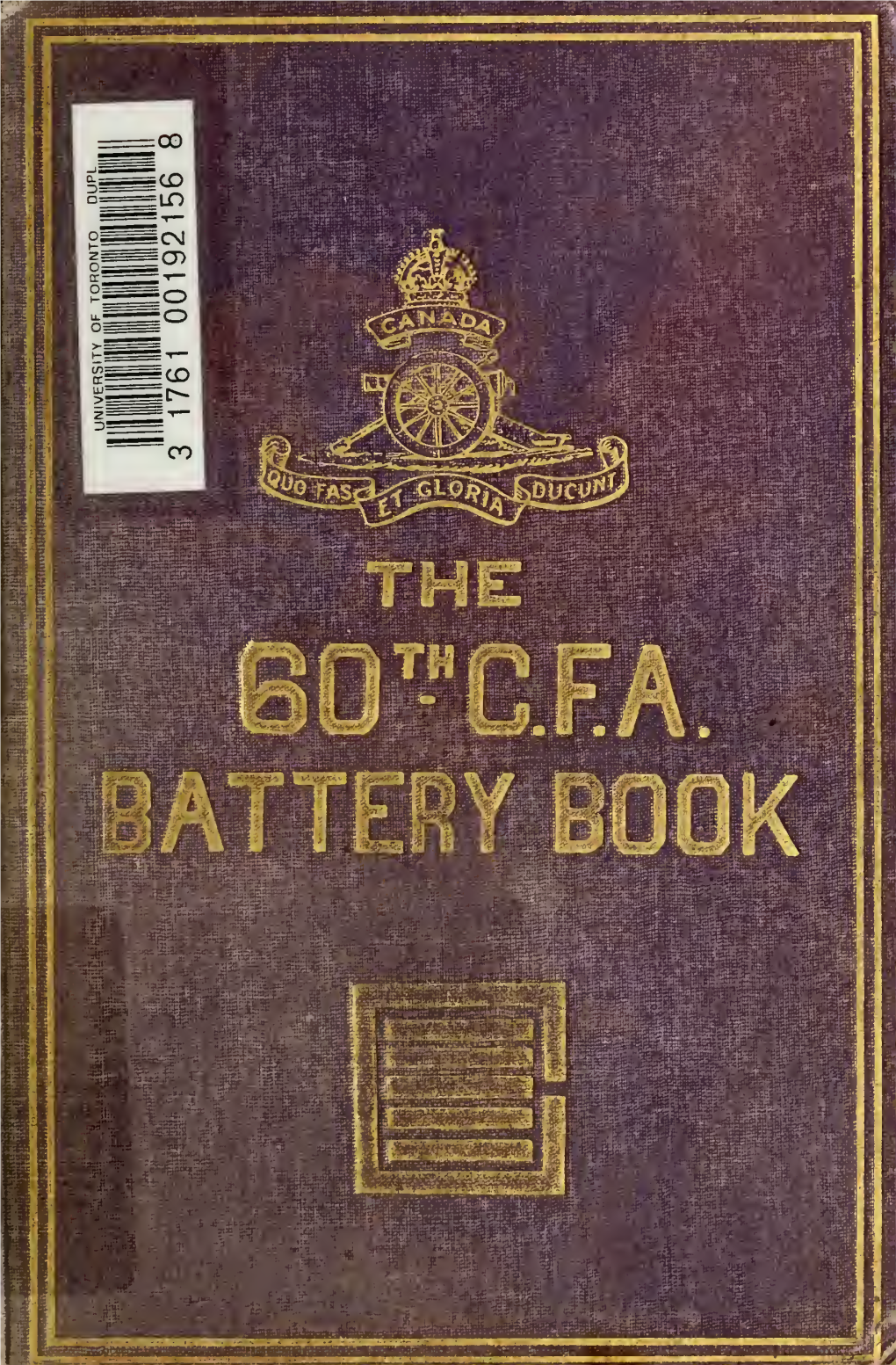 The 60Th C.F.A. Battery Book, 1916-1919