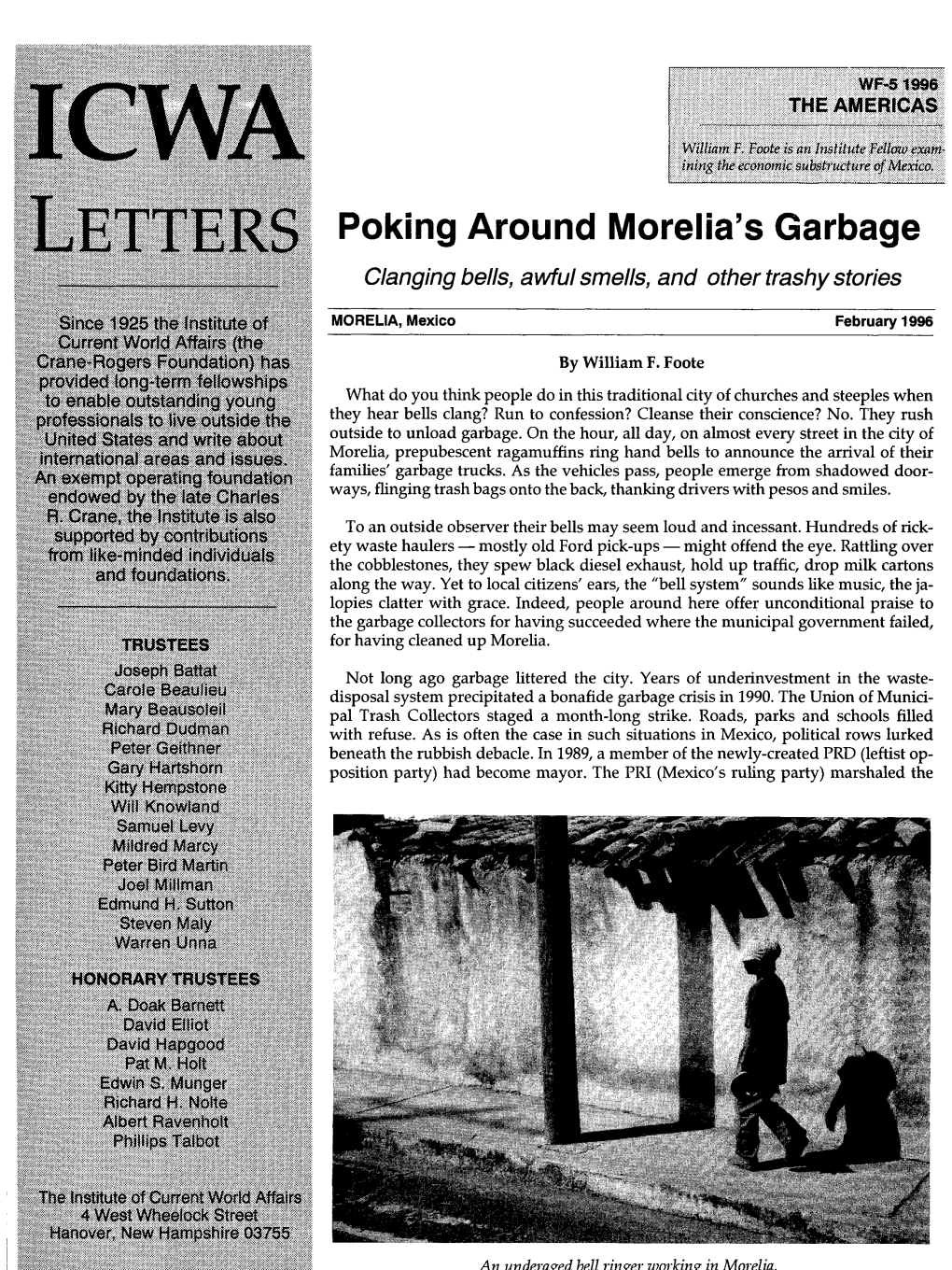 Poking Around Morelia's Garbage Clanging Bells, Awful Smells, and Other Trashy Stories