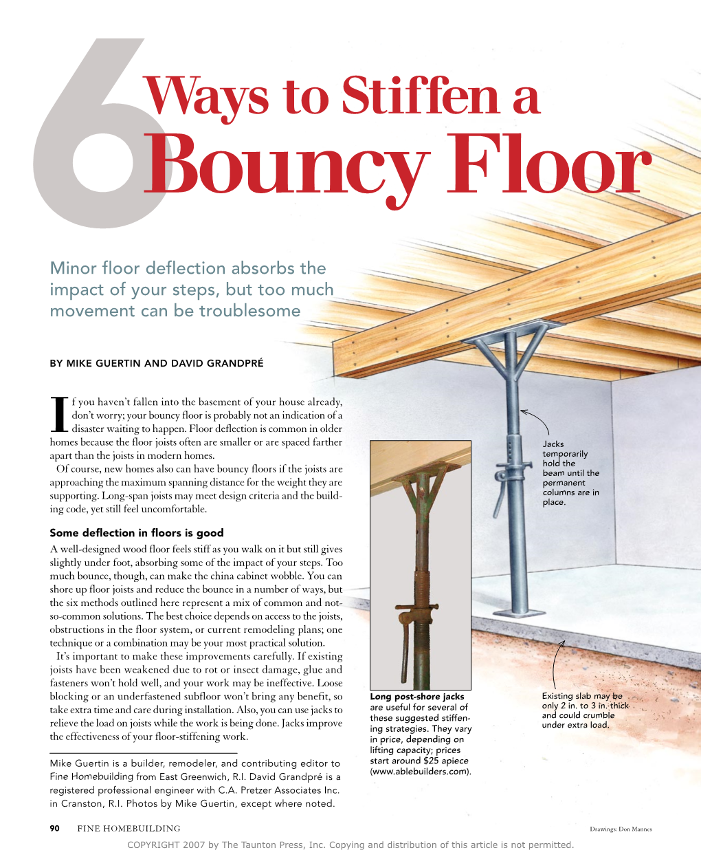 6 Ways to Stiffen a Bouncy Floor